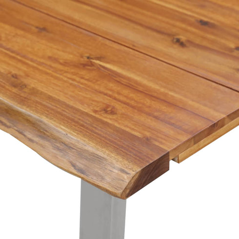 Rustika Rowe -  3 Piece Dining Set Solid Acacia Wood Brown